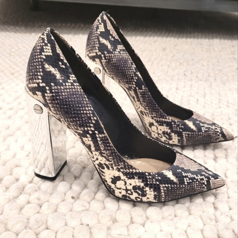 Neil Barrett Python Snakeskin Mirror Pumps - image 1